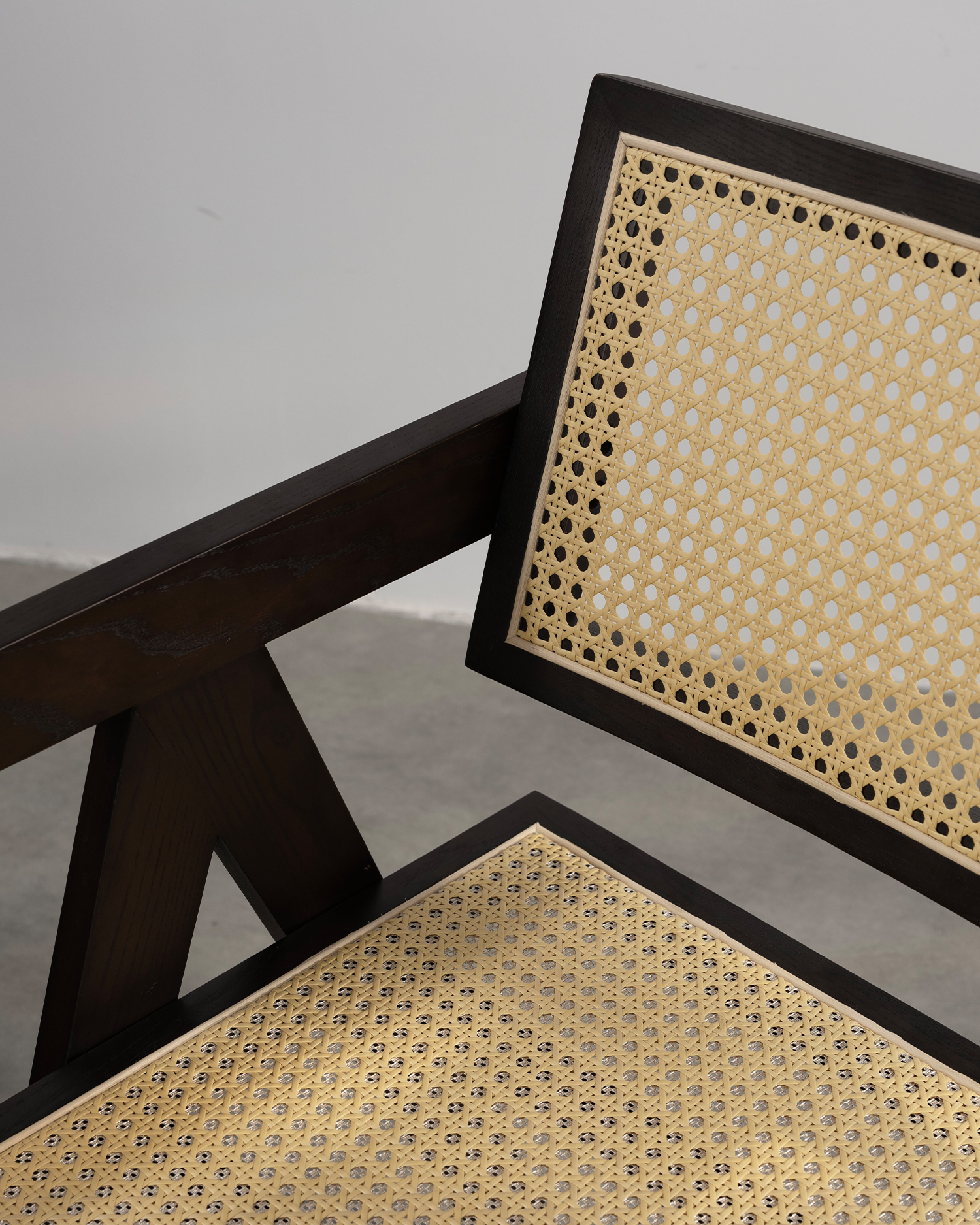 Minimalista rattan fa étkezőszékek Minimalista rattan fa étkezőszékek