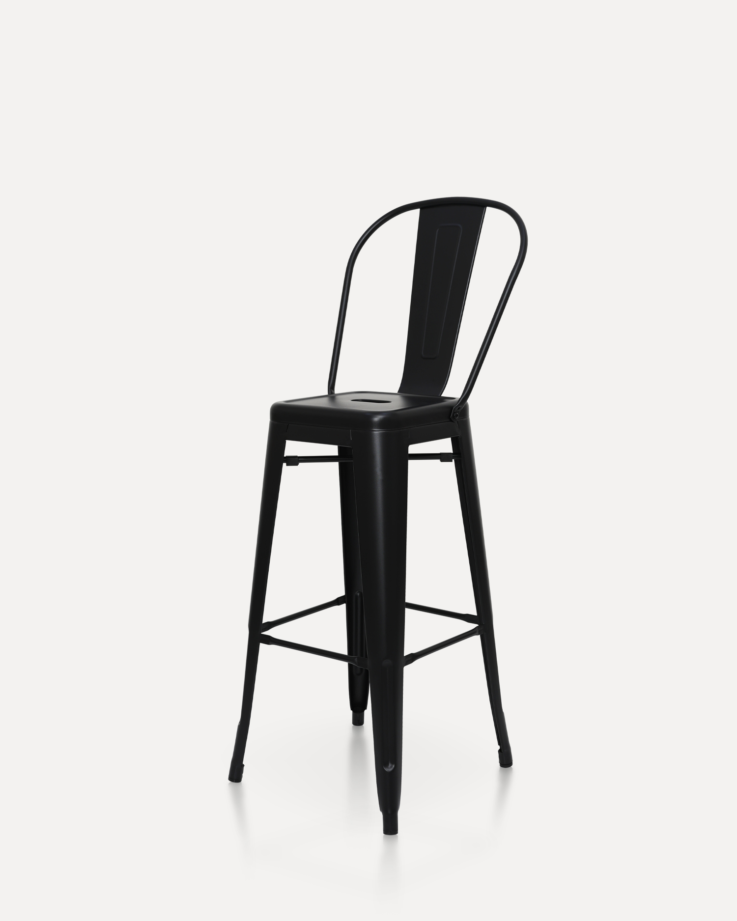 Black Metal Barstool háttámlával Black Metal Barstool háttámlával